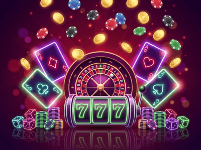 Premium online casino interface with slots and cards